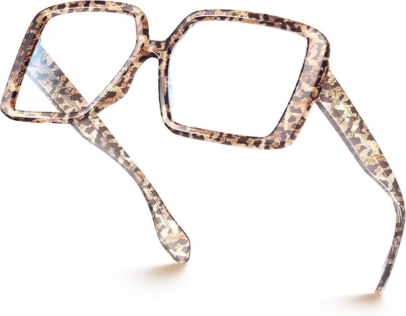 VISOONE Oversized TR90 Blue Light Blocking Glasses Fashion Accessories Non Prescription for Women Harvard - Image 3